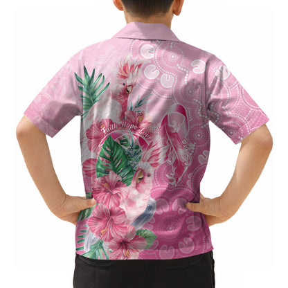 Australia Cockatoos Breast Cancer Hawaiian Shirt Faith Hope Love