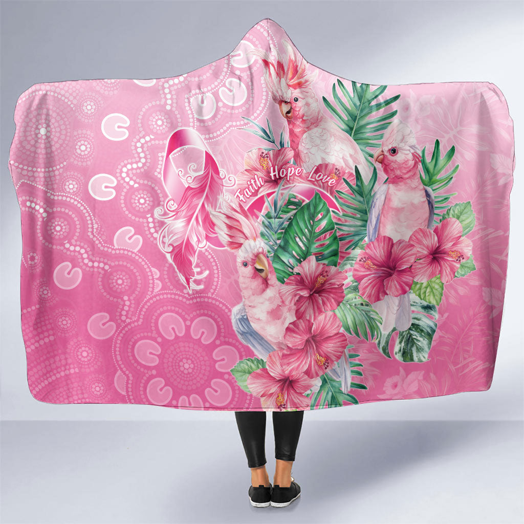 Australia Cockatoos Breast Cancer Hooded Blanket Faith Hope Love