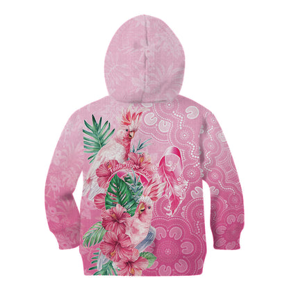 Australia Cockatoos Breast Cancer Kid Hoodie Faith Hope Love