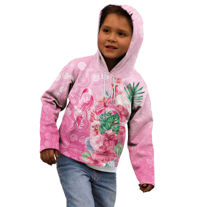 Australia Cockatoos Breast Cancer Kid Hoodie Faith Hope Love