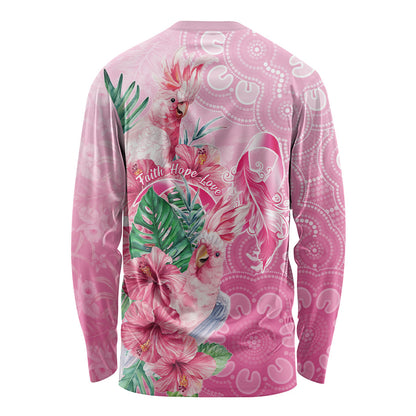 Australia Cockatoos Breast Cancer Long Sleeve Shirt Faith Hope Love