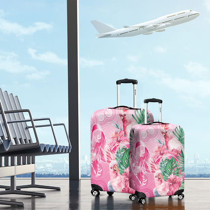 Australia Cockatoos Breast Cancer Luggage Cover Faith Hope Love
