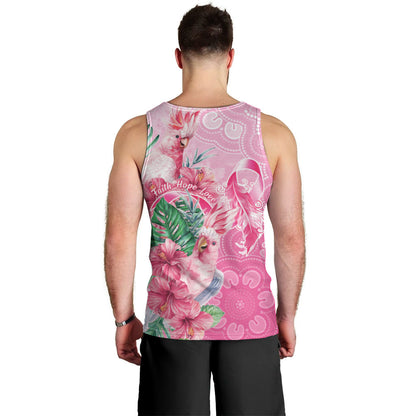 Australia Cockatoos Breast Cancer Men Tank Top Faith Hope Love