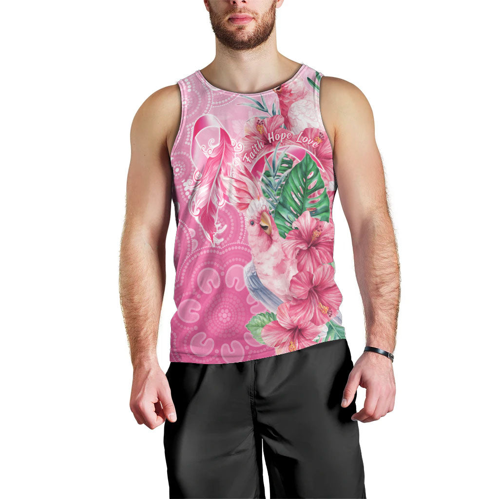Australia Cockatoos Breast Cancer Men Tank Top Faith Hope Love