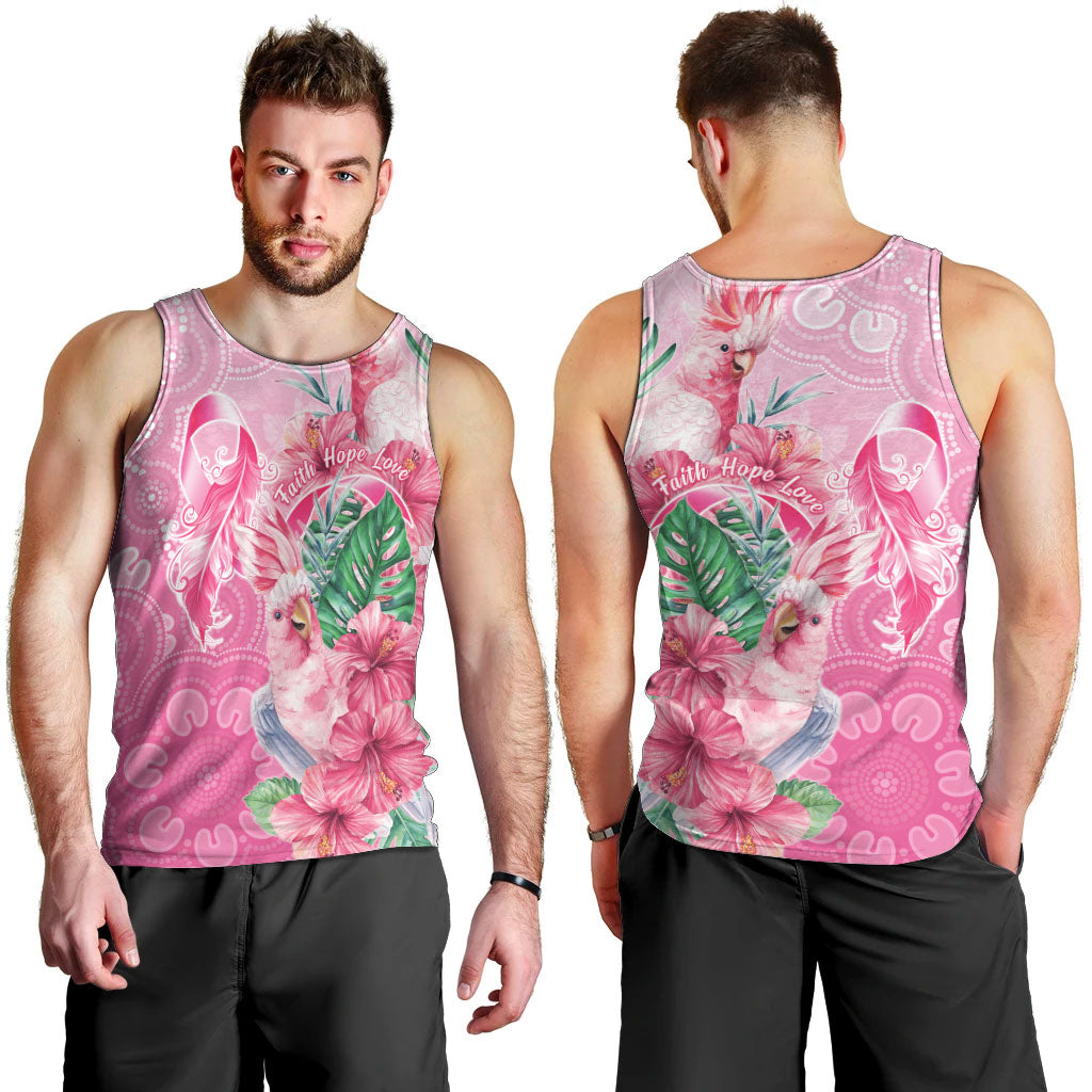 Australia Cockatoos Breast Cancer Men Tank Top Faith Hope Love