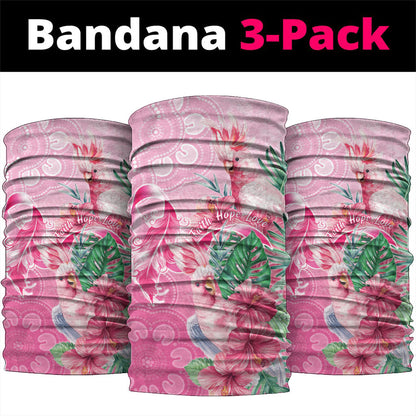 Australia Cockatoos Breast Cancer Neck Gaiter Faith Hope Love
