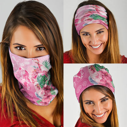 Australia Cockatoos Breast Cancer Neck Gaiter Faith Hope Love