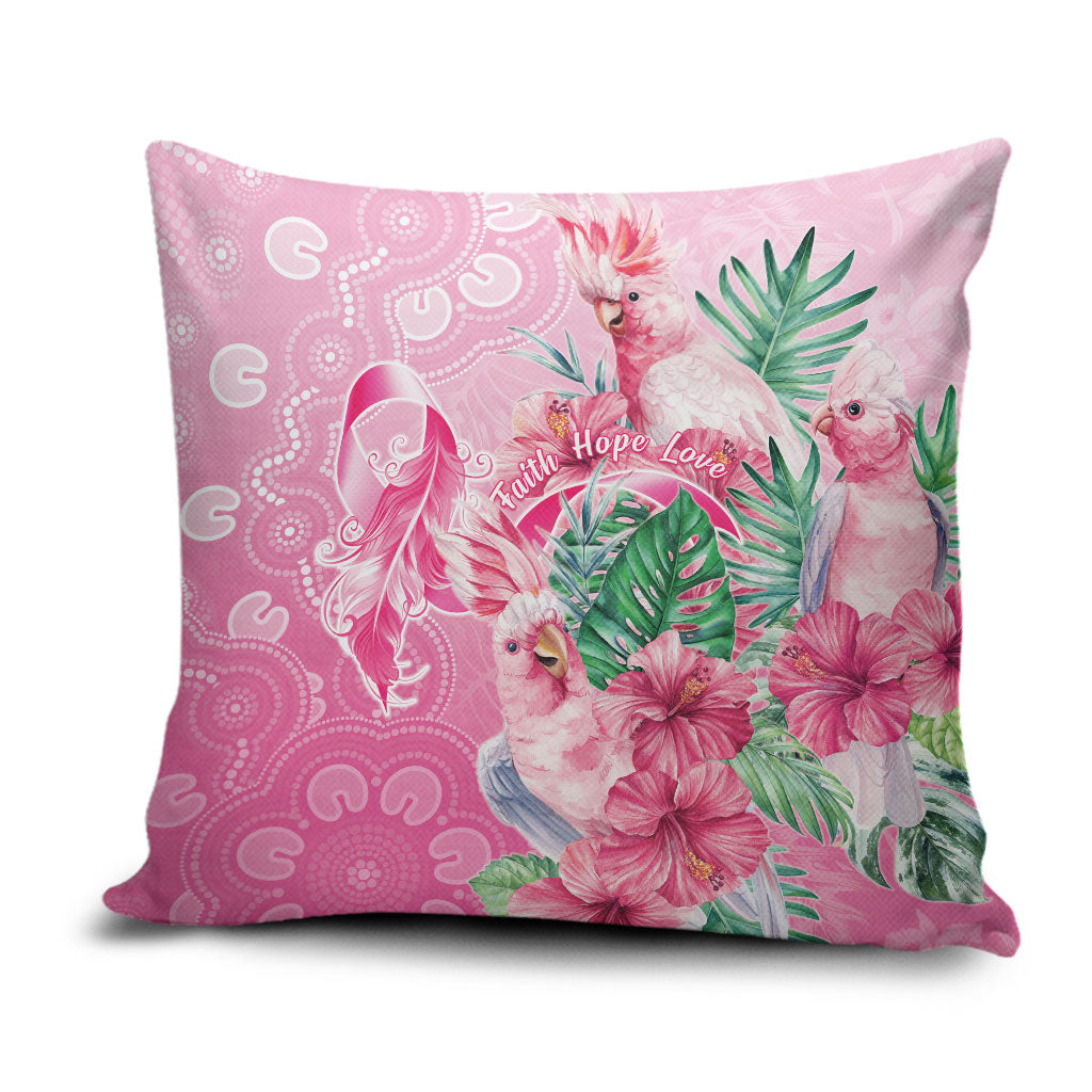 Australia Cockatoos Breast Cancer Pillow Cover Faith Hope Love