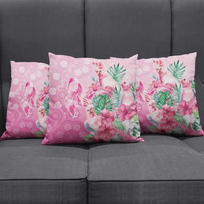 Australia Cockatoos Breast Cancer Pillow Cover Faith Hope Love