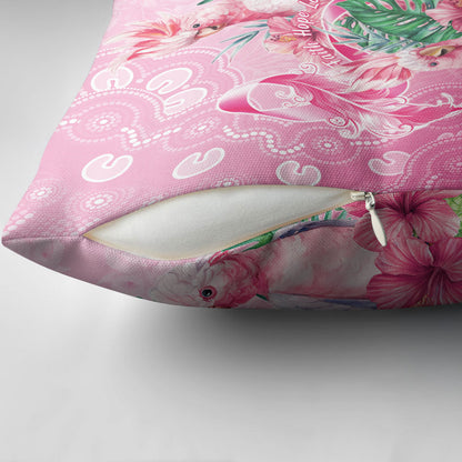 Australia Cockatoos Breast Cancer Pillow Cover Faith Hope Love
