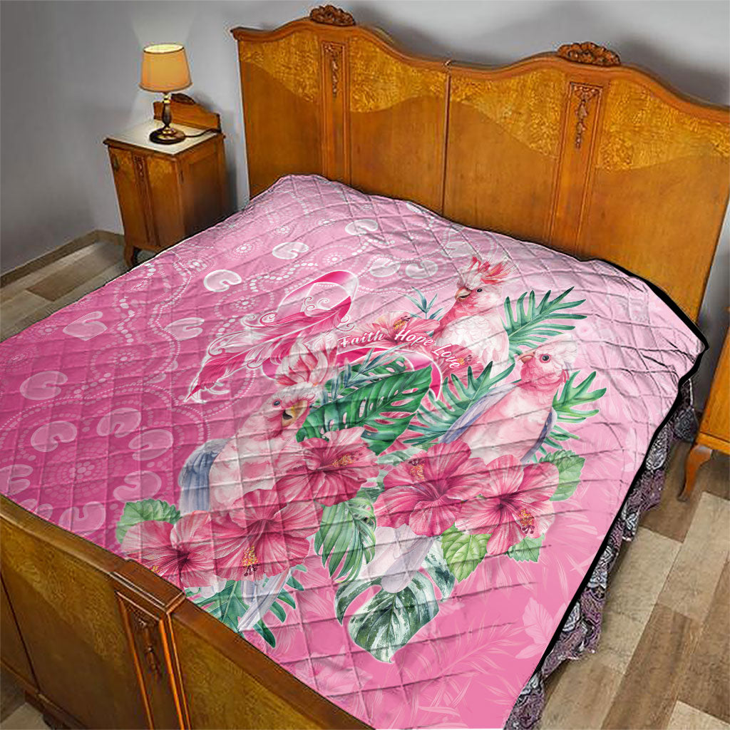 Australia Cockatoos Breast Cancer Quilt Faith Hope Love