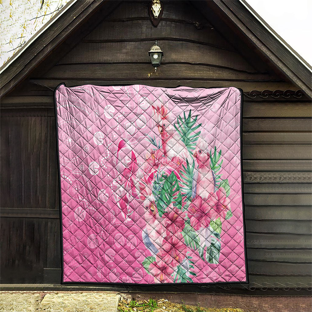 Australia Cockatoos Breast Cancer Quilt Faith Hope Love