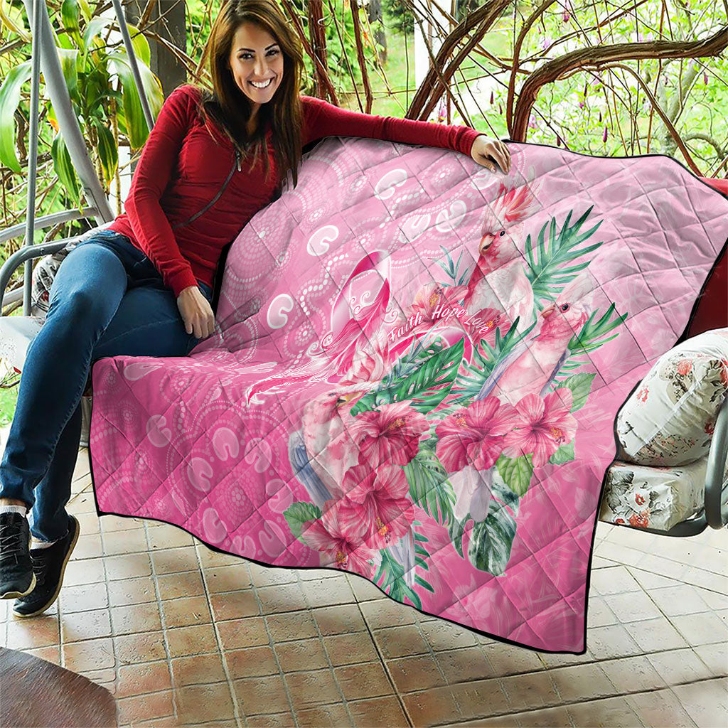 Australia Cockatoos Breast Cancer Quilt Faith Hope Love