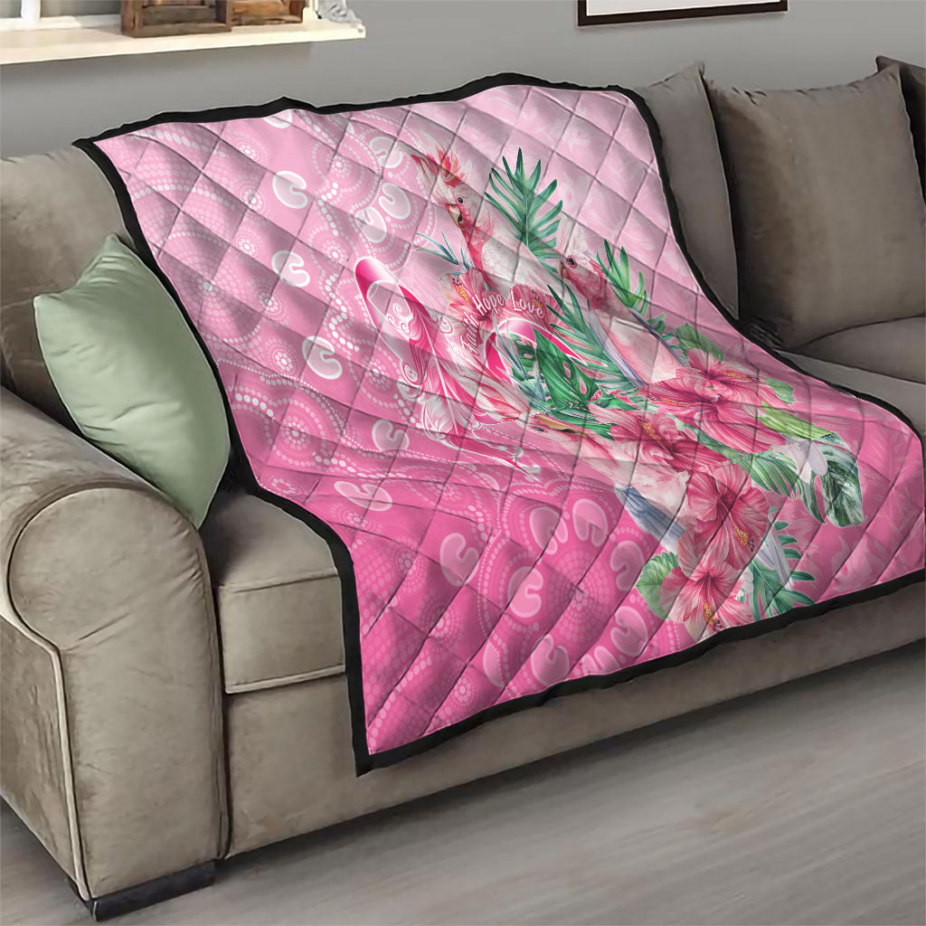 Australia Cockatoos Breast Cancer Quilt Faith Hope Love
