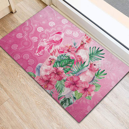 Australia Cockatoos Breast Cancer Rubber Doormat Faith Hope Love