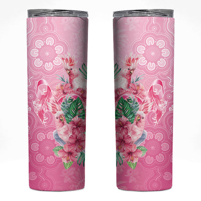 Australia Cockatoos Breast Cancer Skinny Tumbler Faith Hope Love