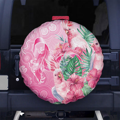 Australia Cockatoos Breast Cancer Spare Tire Cover Faith Hope Love