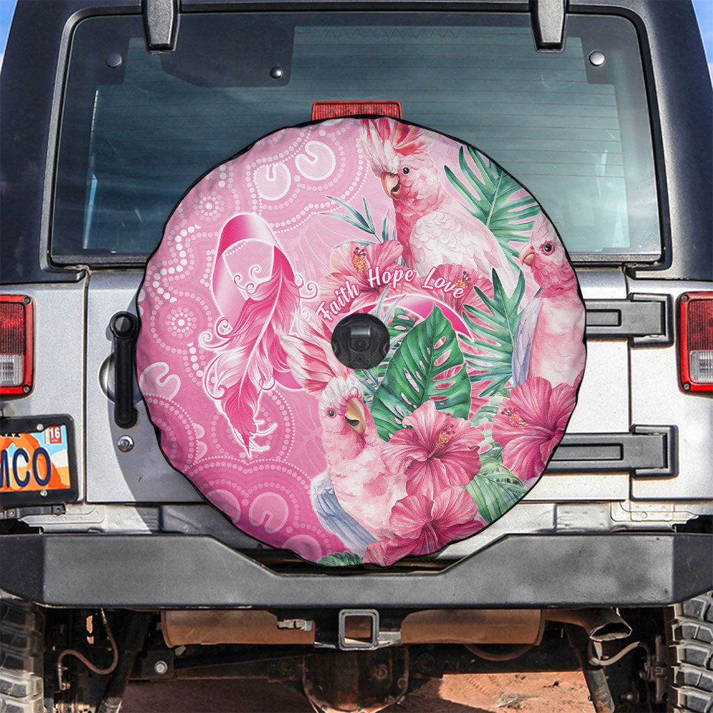 Australia Cockatoos Breast Cancer Spare Tire Cover Faith Hope Love