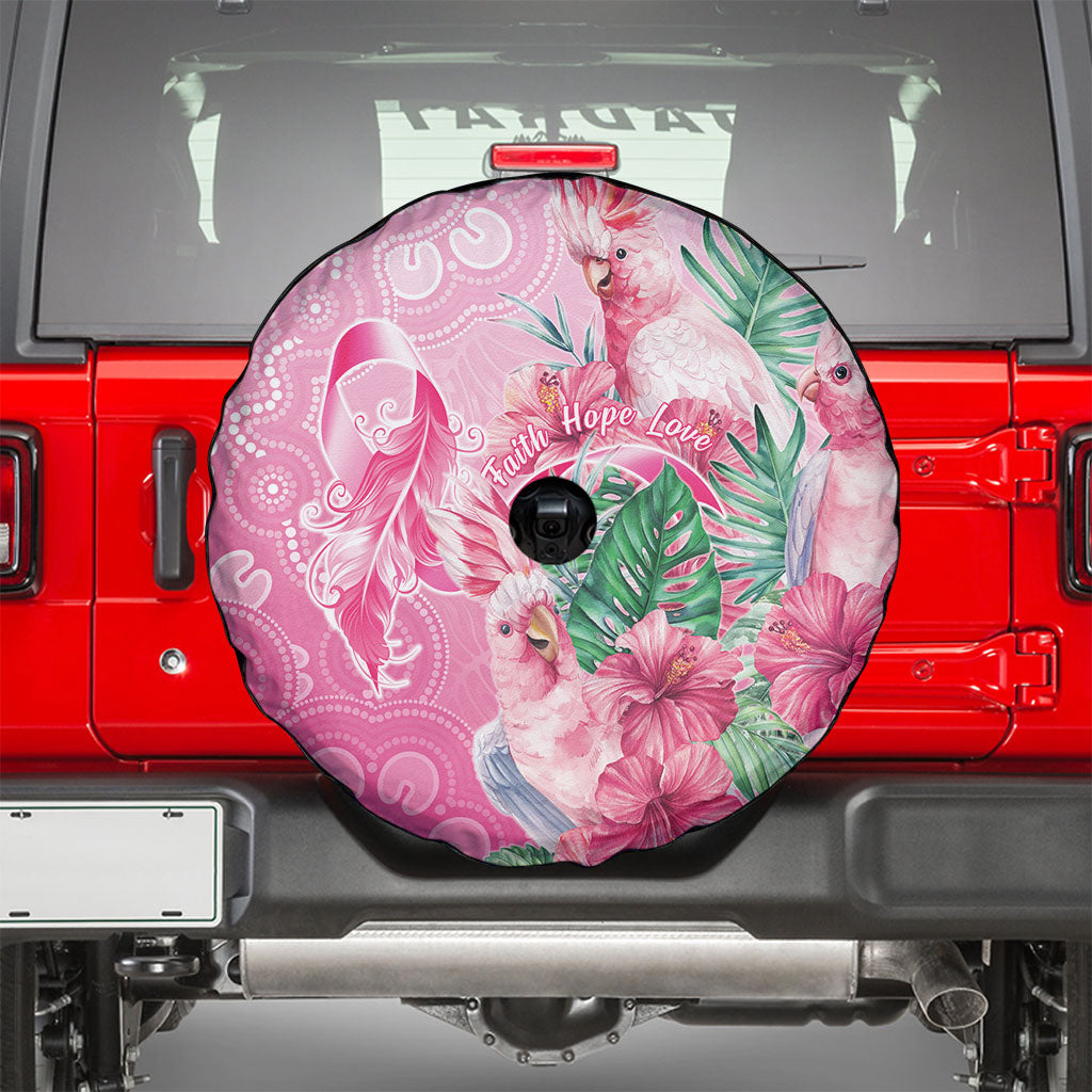 Australia Cockatoos Breast Cancer Spare Tire Cover Faith Hope Love
