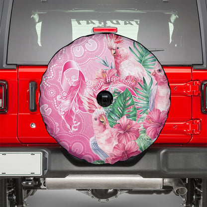 Australia Cockatoos Breast Cancer Spare Tire Cover Faith Hope Love