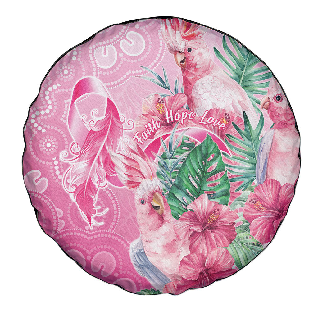 Australia Cockatoos Breast Cancer Spare Tire Cover Faith Hope Love