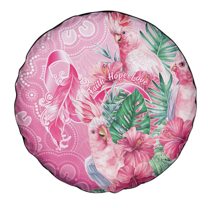 Australia Cockatoos Breast Cancer Spare Tire Cover Faith Hope Love