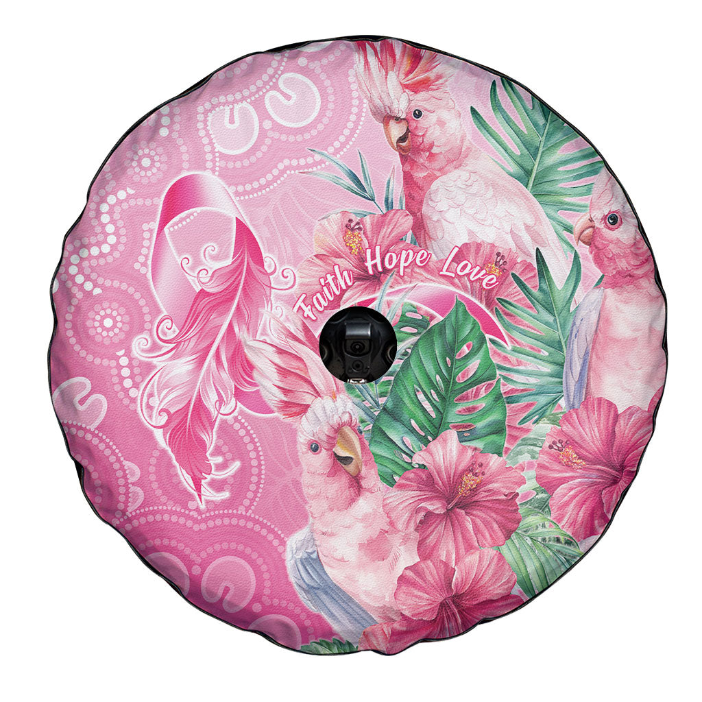 Australia Cockatoos Breast Cancer Spare Tire Cover Faith Hope Love