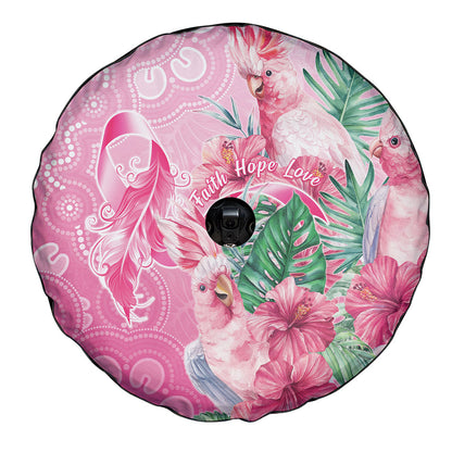 Australia Cockatoos Breast Cancer Spare Tire Cover Faith Hope Love