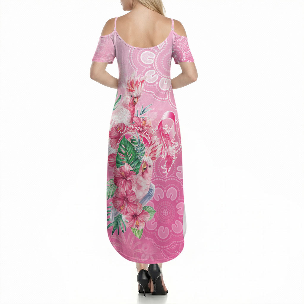 Australia Cockatoos Breast Cancer Summer Maxi Dress Faith Hope Love