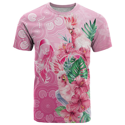 Australia Cockatoos Breast Cancer T Shirt Faith Hope Love