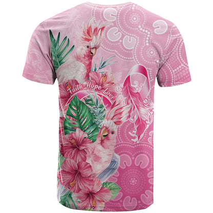 Australia Cockatoos Breast Cancer T Shirt Faith Hope Love