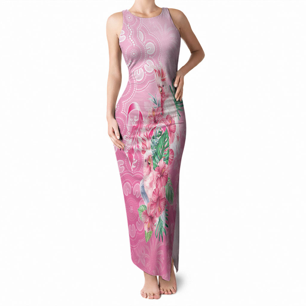 Australia Cockatoos Breast Cancer Tank Maxi Dress Faith Hope Love