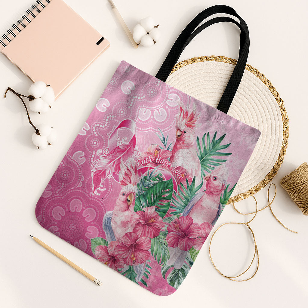 Australia Cockatoos Breast Cancer Tote Bag Faith Hope Love