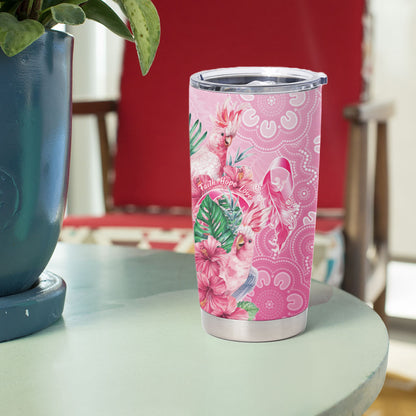 Australia Cockatoos Breast Cancer Tumbler Cup Faith Hope Love