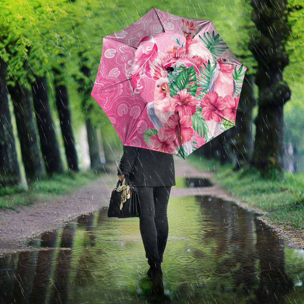 Australia Cockatoos Breast Cancer Umbrella Faith Hope Love