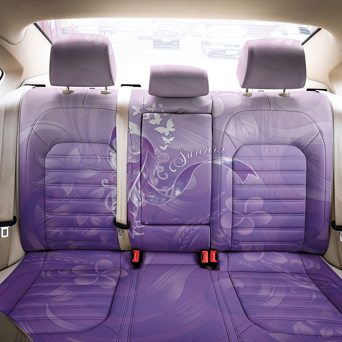 Lupus Survivor Back Car Seat Cover Polynesian Style