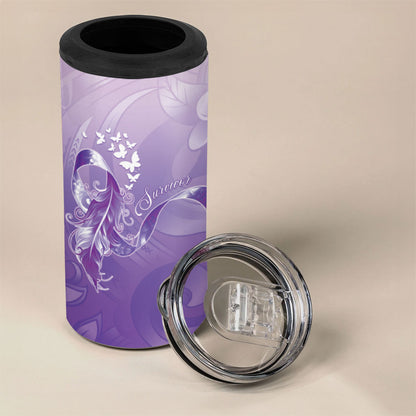 Lupus Survivor 4 in 1 Can Cooler Tumbler Polynesian Style