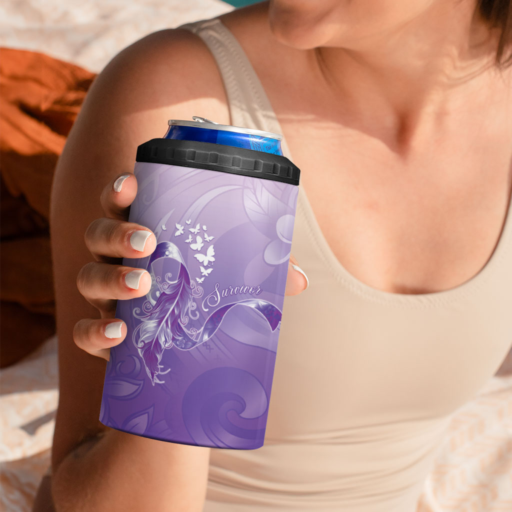 Lupus Survivor 4 in 1 Can Cooler Tumbler Polynesian Style