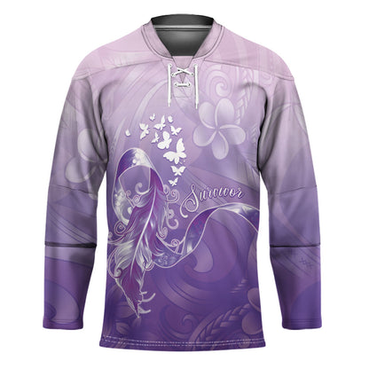 Lupus Survivor Hockey Jersey Polynesian Style