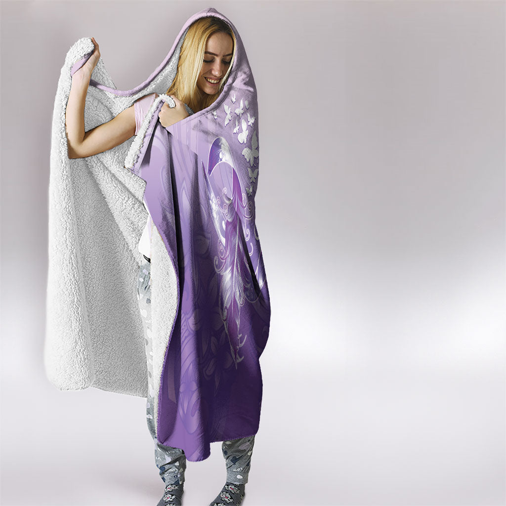 Lupus Survivor Hooded Blanket Polynesian Style