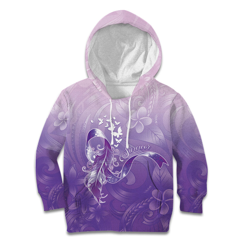 Lupus Survivor Kid Hoodie Polynesian Style