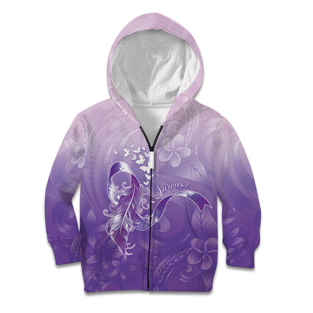 Lupus Survivor Kid Hoodie Polynesian Style