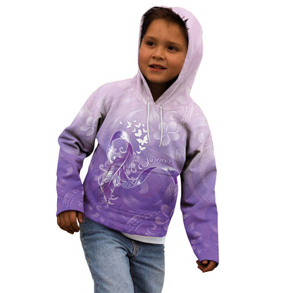 Lupus Survivor Kid Hoodie Polynesian Style