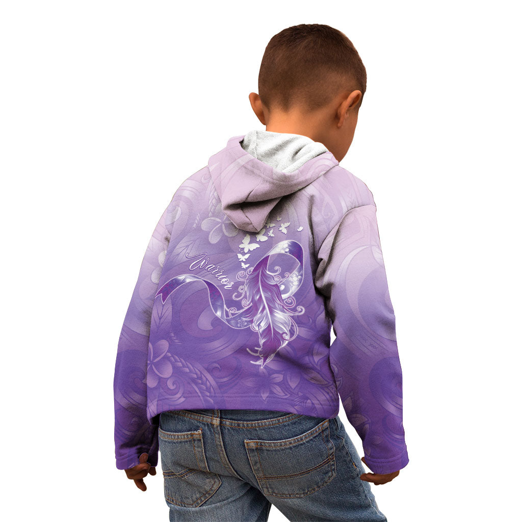 Lupus Survivor Kid Hoodie Polynesian Style