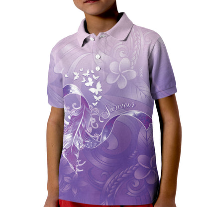 Lupus Survivor Kid Polo Shirt Polynesian Style