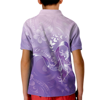 Lupus Survivor Kid Polo Shirt Polynesian Style