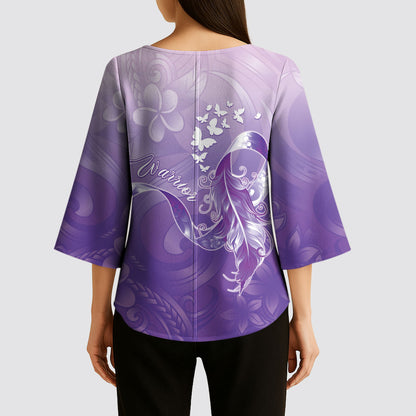 Lupus Survivor Kimono Sleeve Blouse Polynesian Style