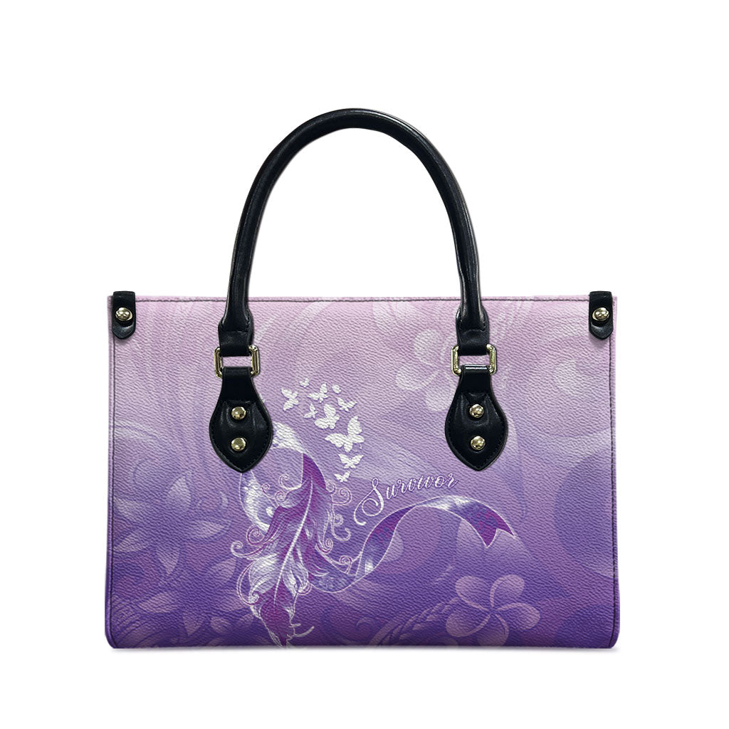 Lupus Survivor Leather Bag Polynesian Style