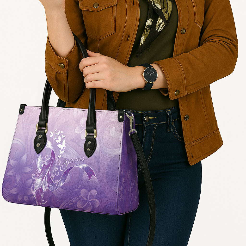 Lupus Survivor Leather Bag Polynesian Style