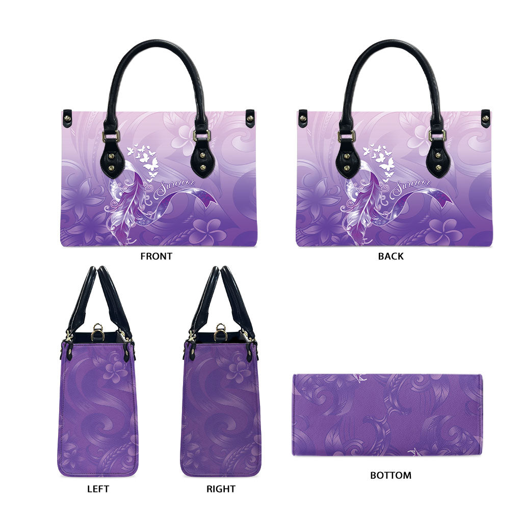 Lupus Survivor Leather Bag Polynesian Style